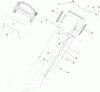 Toro 20334C - 22" Recycler Lawn Mower, 2011 (311000001-311999999) Listas de piezas de repuesto y dibujos HANDLE ASSEMBLY