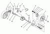 Toro 20432 - Lawnmower, 1993 (39000001-39999999) Listas de piezas de repuesto y dibujos REAR AXLE & WHEEL ASSEMBLY