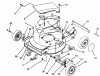 Toro 20435WF - 21" Recycler II Super Pro, 1993 (39000001-39999999) Listas de piezas de repuesto y dibujos HOUSING ASSEMBLY