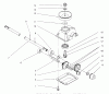 Toro 20444 - Lawnmower, 1996 (6900001-6999999) Listas de piezas de repuesto y dibujos GEAR CASE ASSEMBLY
