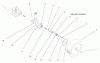 Toro 20458 - Lawnmower, 1997 (7900001-7999999) Listas de piezas de repuesto y dibujos GEARCASE & WHEEL ASSEMBLY