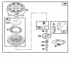 Toro 20462 - Super Recycler Lawnmower, 1996 (6900001-6999999) Listas de piezas de repuesto y dibujos ENGINE BRIGGS & STRATTON MODEL 128802-0615-01 #6