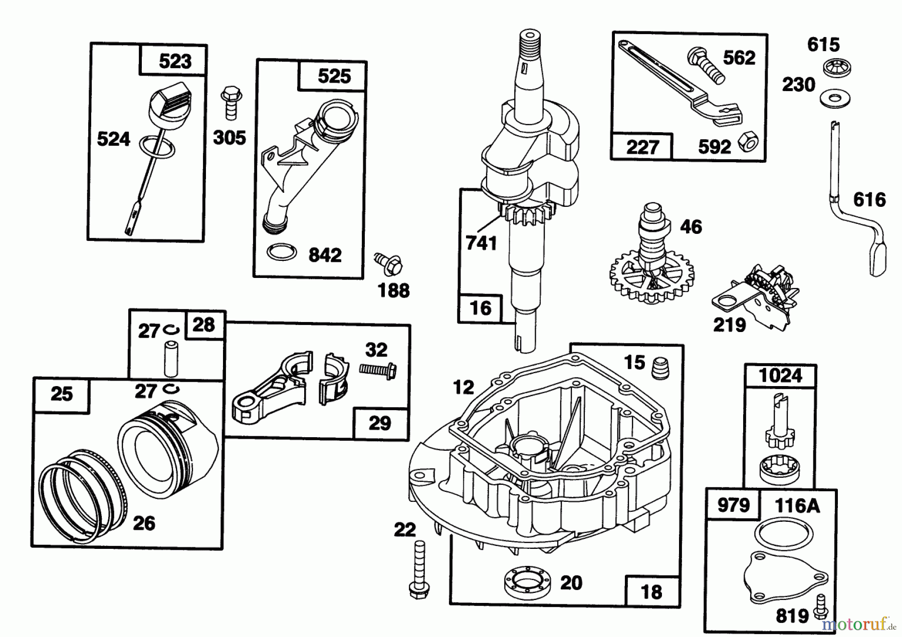  Toro Neu Mowers, Walk-Behind Seite 1 20465 - Toro Super Recycler Lawnmower, 1995 (5900001-5999999) ENGINE GTS 150 (MODEL NO. 20465 ONLY)(MODEL NO. 97772-0310-A2) #2