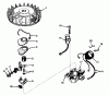 Toro 20474 - Guardian Lawnmower, 1975 (5000001-5999999) Listas de piezas de repuesto y dibujos MAGNETO NO. 610793 (MOWER MODEL NO. 21610)(ENGINE NOS. TNT 100-10042 AND TNT 100-10043)