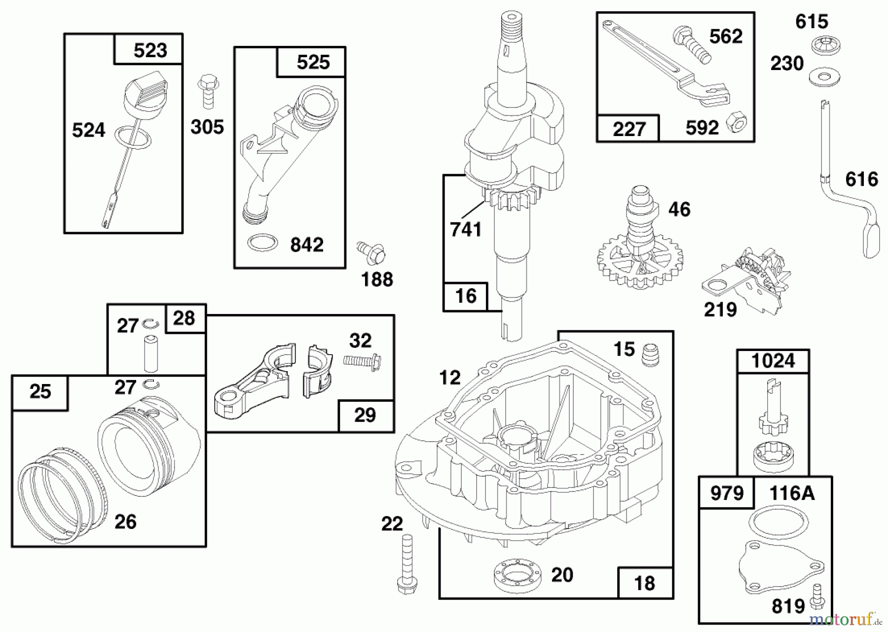  Toro Neu Mowers, Walk-Behind Seite 1 20475 - Toro Lawnmower, 1996 (6900001-6999999) ENGINE GTS 150 (MODEL NO. 20475 ONLY) #2