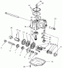 Toro 20488 (SR-21OSE) - Super Recycler Mower, SR-21OSE, 1998 (8900001-8999999) Listas de piezas de repuesto y dibujos GEAR CASE ASSEMBLY
