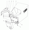 Toro 20506 - Lawnmower, 1976 (6000001-6999999) Listas de piezas de repuesto y dibujos GRASS BAG ASSEMBLY (MODEL 20506 & 20696)
