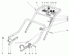 Toro 20696 - Lawnmower, 1976 (6000001-7999999) Listas de piezas de repuesto y dibujos HANDLE ASSEMBLY (MODEL 20506)