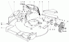 Toro 20506 - Lawnmower, 1976 (6000001-6999999) Listas de piezas de repuesto y dibujos HOUSING ASSEMBLY (MODEL 20506 & 20696)