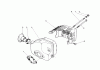 Toro 20581 - Lawnmower, 1987 (7000001-7999999) Listas de piezas de repuesto y dibujos MUFFLER ASSEMBLY (ENGINE MODEL NO. 47PF5 & 47PG6)