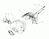 Toro 20581C - Lawnmower, 1988 (8000001-8999999) Listas de piezas de repuesto y dibujos MUFFLER ASSEMBLY (ENGINE MODEL NO. 47PH7)