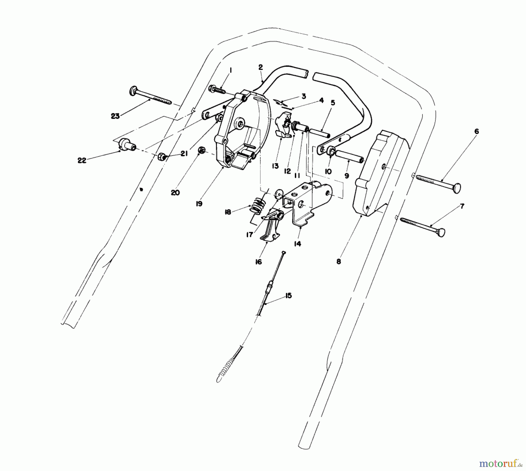  Toro Neu Mowers, Walk-Behind Seite 1 20584 - Toro Lawnmower, 1987 (7000001-7999999) CONTROL ASSEMBLY
