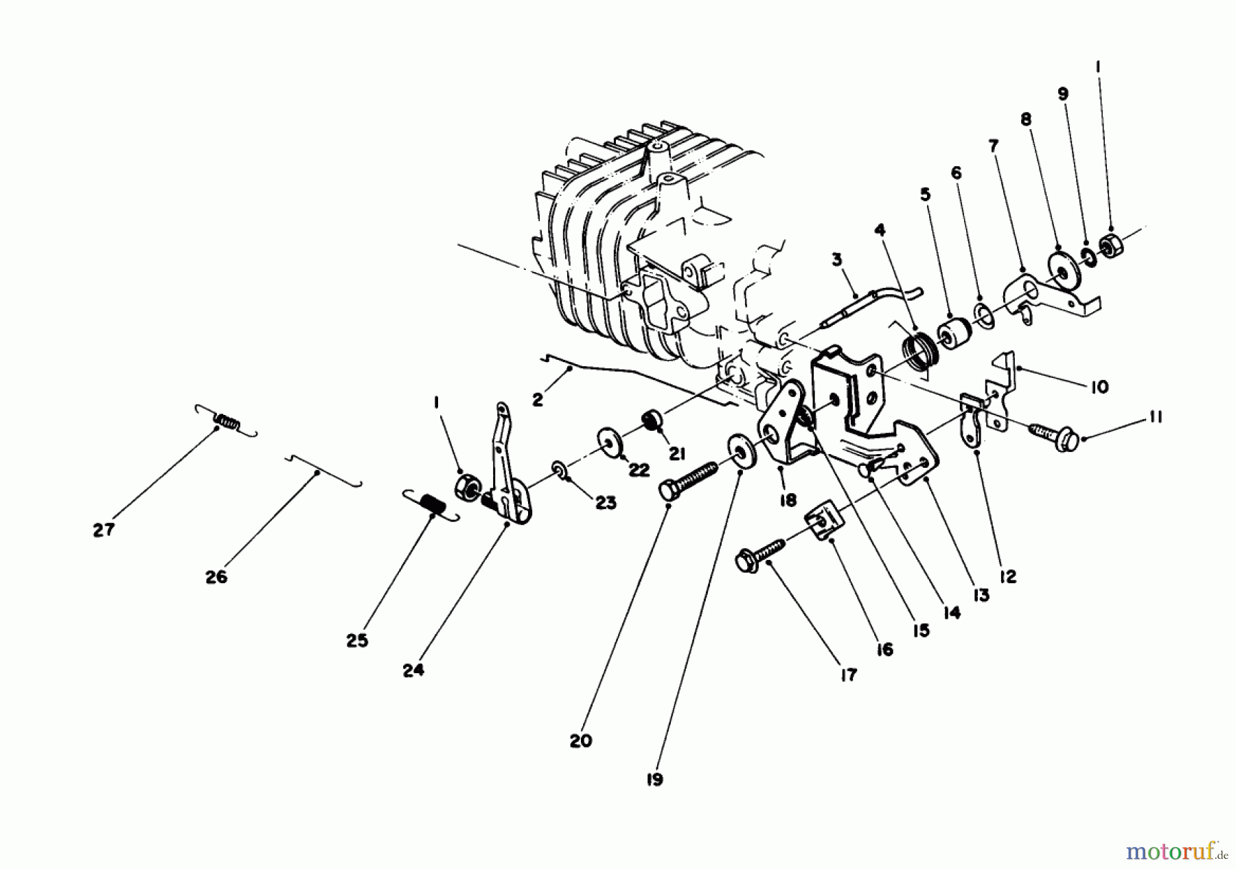  Toro Neu Mowers, Walk-Behind Seite 1 20584 - Toro Lawnmower, 1987 (7000001-7999999) GOVERNOR ASSEMBLY (ENGINE MODEL NO. 47PF5 & 47PG6)