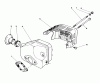 Toro 20584 - Lawnmower, 1987 (7000001-7999999) Listas de piezas de repuesto y dibujos MUFFLER ASSEMBLY (ENGINE MODEL NO. 47PF5 & 47PG6)