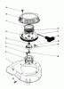 Toro 20584 - Lawnmower, 1988 (8000001-8999999) Listas de piezas de repuesto y dibujos RECOIL ASSEMBLY (ENGINE MODEL NO. 47PH7)