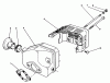 Toro 20584C - Lawnmower, 1989 (9000001-9999999) Listas de piezas de repuesto y dibujos MUFFLER ASSEMBLY (ENGINE MODEL NO 47PJ8)