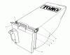 Toro 20586C - Lawnmower, 1988 (8000001-8999999) Listas de piezas de repuesto y dibujos GRASS BAG ASSEMBLY NO. 128859