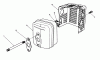 Toro 20620 - Lawnmower, 1988 (8000001-8999999) Listas de piezas de repuesto y dibujos MUFFLER ASSEMBLY (MODEL NO. VMH7)