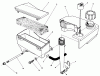 Toro 20622C - Lawnmower, 1987 (7000001-7999999) Listas de piezas de repuesto y dibujos AIR CLEANER & FUEL TANK ASSEMBLY (MODEL NO. VMG6)
