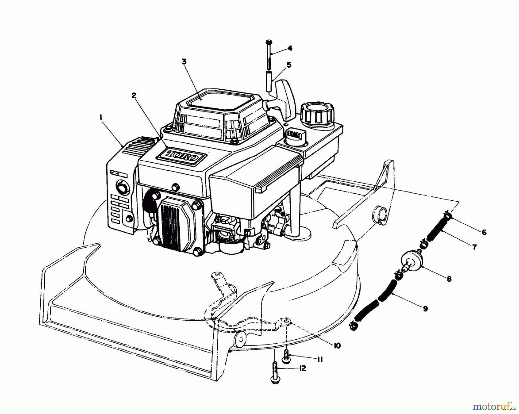  Toro Neu Mowers, Walk-Behind Seite 1 20622C - Toro Lawnmower, 1988 (8000001-8999999) ENGINE ASSEMBLY