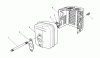 Toro 20622C - Lawnmower, 1988 (8000001-8999999) Listas de piezas de repuesto y dibujos MUFFLER ASSEMBLY (MODEL NO. VMH7)
