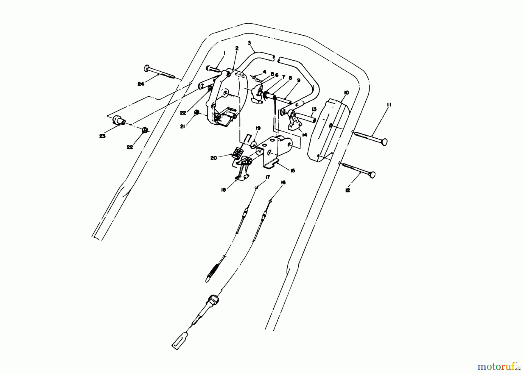  Toro Neu Mowers, Walk-Behind Seite 1 20622C - Toro Lawnmower, 1988 (8000001-8999999) TRACTION CONTROL ASSEMBLY