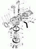 Toro 20624 - Lawnmower, 1987 (7000001-7999999) Listas de piezas de repuesto y dibujos CARBURETOR ASSEMBLY (MODEL NO. VMG6)