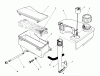 Toro 20624C - Lawnmower, 1988 (8000001-8999999) Listas de piezas de repuesto y dibujos AIR CLEANER & FUEL TANK ASSEMBLY (MODEL NO. VMH7)