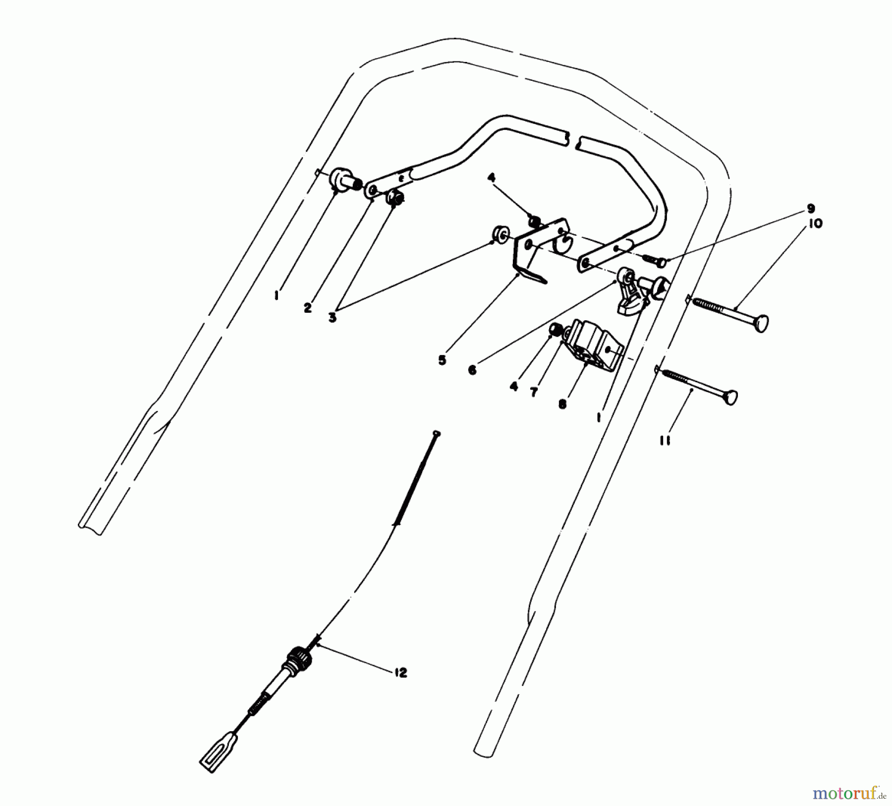  Toro Neu Mowers, Walk-Behind Seite 1 20627C - Toro Lawnmower, 1988 (8000001-8999999) TRACTION CONTROL ASSEMBLY