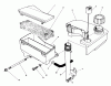Toro 20628C - Lawnmower, 1986 (6000001-6999999) Listas de piezas de repuesto y dibujos AIR CLEANER & FUEL TANK ASSEMBLY