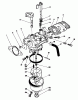 Toro 20628C - Lawnmower, 1987 (7000001-7999999) Listas de piezas de repuesto y dibujos CARBURETOR ASSEMBLY