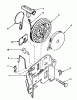 Toro 20672 - Lawnmower, 1983 (3000001-3999999) Listas de piezas de repuesto y dibujos REWIND STARTER NO. 590531