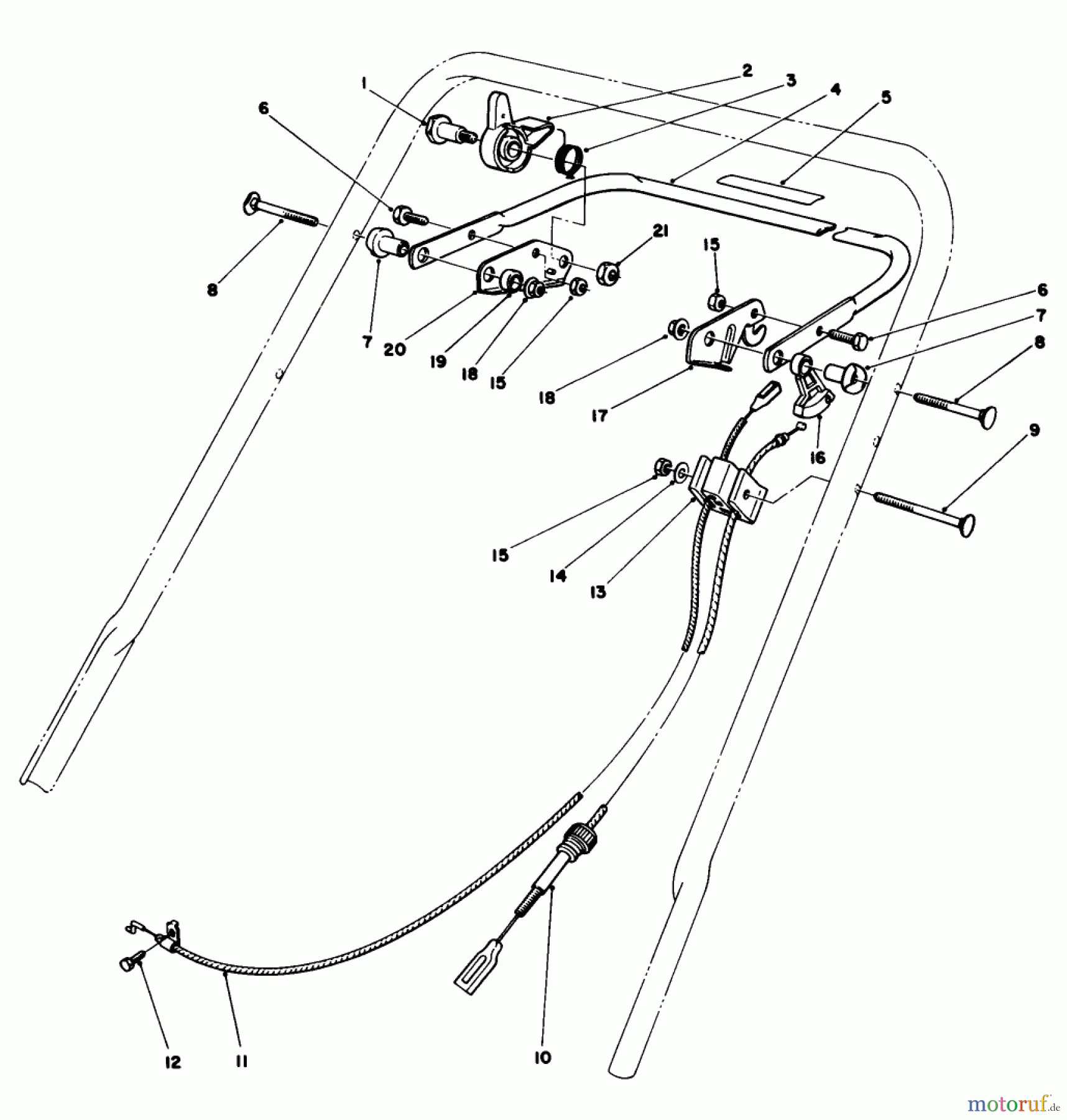  Toro Neu Mowers, Walk-Behind Seite 1 20675 - Toro Lawnmower, 1984 (4000001-4999999) TRACTION CONTROL ASSEMBLY