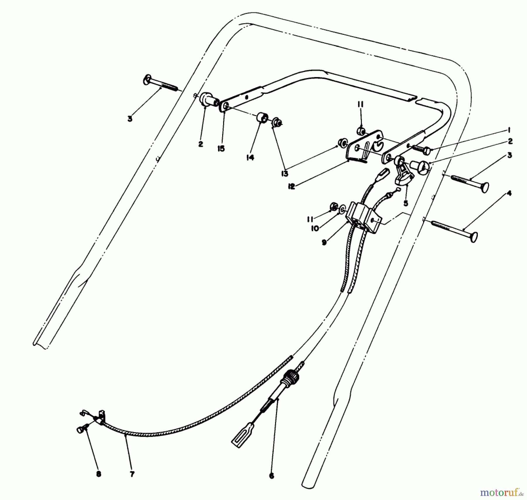  Toro Neu Mowers, Walk-Behind Seite 1 20692C - Toro Lawnmower, 1988 (8000001-8999999) TRACTION CONTROL ASSEMBLY