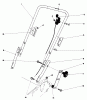 Toro 20698 - Lawnmower, 1980 (0000001-0999999) Listas de piezas de repuesto y dibujos HANDLE ASSEMBLY