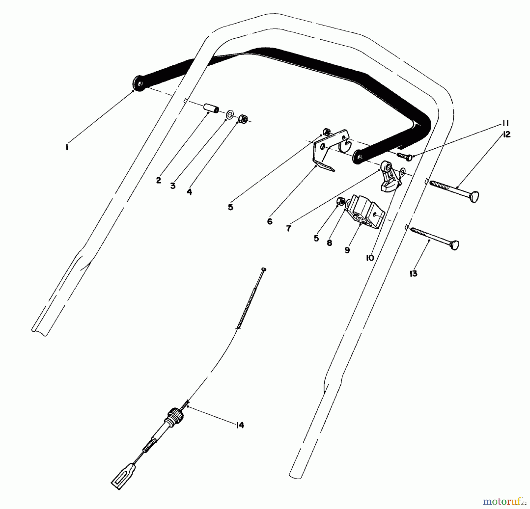  Toro Neu Mowers, Walk-Behind Seite 1 20705 - Toro Lawnmower, 1983 (3000001-3999999) TRACTION CONTROL ASSEMBLY