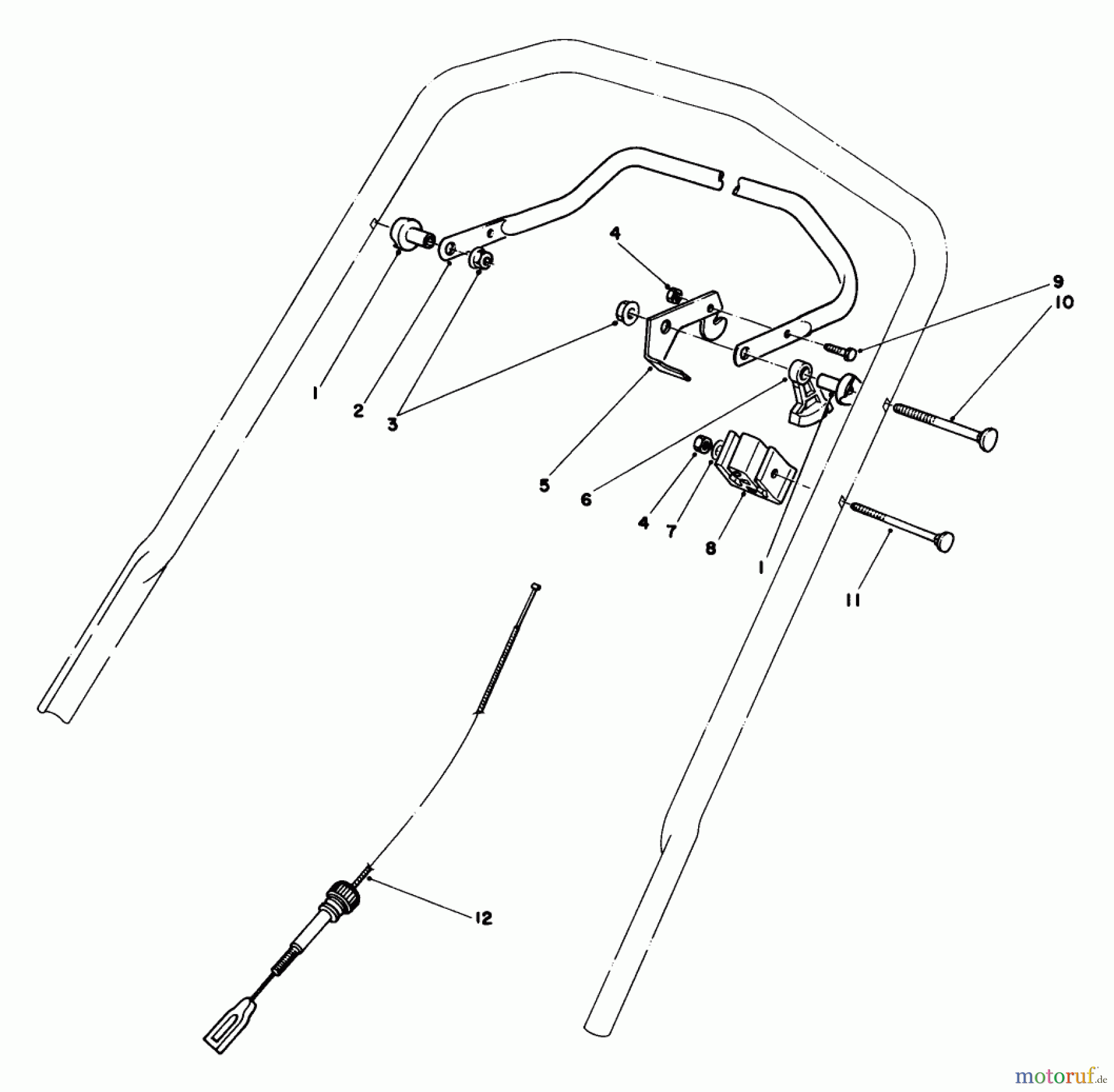  Toro Neu Mowers, Walk-Behind Seite 1 20715 - Toro Lawnmower, 1985 (5000001-5999999) TRACTION CONTROL ASSEMBLY