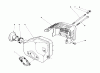 Toro 20745C - Lawnmower, 1987 (7000001-7999999) Listas de piezas de repuesto y dibujos MUFFLER ASSEMBLY (ENGINE NO. 47PG6)
