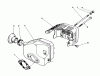 Toro 20745C - Lawnmower, 1988 (8000001-8999999) Listas de piezas de repuesto y dibujos MUFFLER ASSEMBLY (ENGINE NO. 47PH7) (ENGINE NO. 47PG6)
