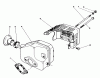 Toro 20747C - Lawnmower, 1987 (7000001-7999999) Listas de piezas de repuesto y dibujos MUFFLER ASSEMBLY (MODEL NO.47PG6)