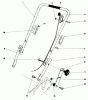 Toro 20762 - Lawnmower, 1980 (0000001-0999999) Listas de piezas de repuesto y dibujos HANDLE ASSEMBLY
