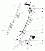 Toro 20762 - Lawnmower, 1981 (1000001-1999999) Listas de piezas de repuesto y dibujos HANDLE ASSEMBLY