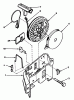 Toro 20762C - Lawnmower, 1986 (6000001-6999999) Listas de piezas de repuesto y dibujos REWIND STARTER NO. 590531