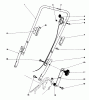 Toro 20798 - Lawnmower, 1980 (0000001-0999999) Listas de piezas de repuesto y dibujos HANDLE ASSEMBLY