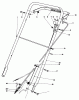 Toro 22015 - Lawnmower, 1983 (3000001-3999999) Listas de piezas de repuesto y dibujos HANDLE ASSEMBLY (MODEL 22020)