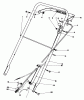 Toro 22020 - Lawnmower, 1984 (4000001-4999999) Listas de piezas de repuesto y dibujos HANDLE ASSEMBLY (MODEL 22020)
