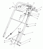 Toro 22020 - Lawnmower, 1986 (6000001-6999999) Listas de piezas de repuesto y dibujos HANDLE ASSEMBLY (MODEL 22020)
