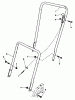 Toro 22025 - Lawnmower, 1986 (6000001-6999999) Listas de piezas de repuesto y dibujos HANDLE ASSEMBLY