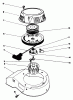 Toro 22025C - Lawnmower, 1988 (8000001-8999999) Listas de piezas de repuesto y dibujos ENGINE ASSEMBLY MODEL NO. 47PH7 #6