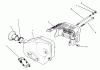 Toro 22026 - Side Discharge Mower, 1996 (6900001-6999999) Listas de piezas de repuesto y dibujos MUFFLER ASSEMBLY (MODEL NO. 47PS5-3)